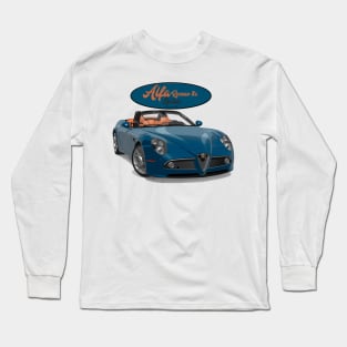 ALFA ROMEO 8C SPIDER Blue Long Sleeve T-Shirt